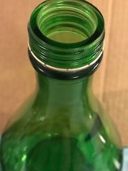 Vintage Embossed Grapes Green Glass Half Gallon Wine Bottle ~ EMPTY
