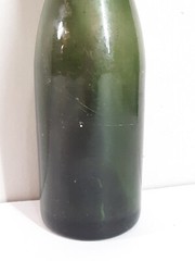 Antique Dark Green Hand Blown Wine Bottle c1800’s Deep Punt 10” Tall