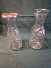 Vintage Paul Masson Since 1852 Glass Carafe Decanter Wine/Milk Bottle 9.5&Prime; Tall