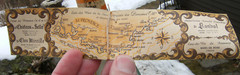 Vintage, Domaines Ott, 75 cl. wine bottle(empty) with tag and wine map. 1969