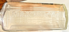 ANTQIUE ORIGINAL “ MANY BLANC “ ROCK- RYE PAPER LABEL LIQUOR EMPTY BOTTLE !!