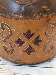 Italian 1920’s Leather Wine Decanter Server Hand Made Rare Find🦄