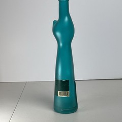 Moselland Riesling “Happy Cat” Frosted Green Figural Glass Empty Bottle