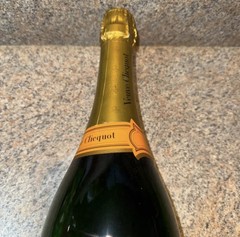RARE DISPLAY LARGE Veuve Clicquot Champagne Empty Wine Bottle CORKED 19”