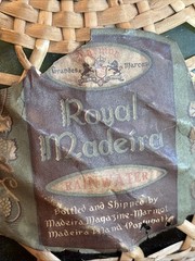 Vintage 50’s/60’s Royal Madeira Rainwater Wine Bottle Empty