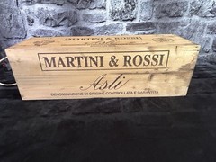 24 Inch Display Bottle W/ Crate Martini Asti Spumante Rossi Champagne Empty NOS