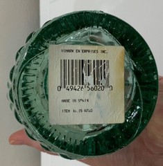 Vtg Himark Empty Green Blue Ornate Glass Bottle 12 1/2” H Made In Spain