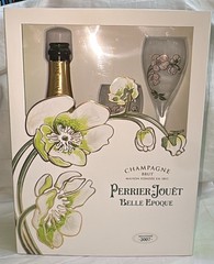 PERRIER-JOUET BELLE EPOQUE CHAMPAGNE GIFT BOX Empty Bottle 2 Flutes 2007