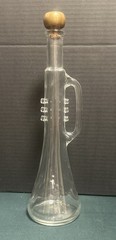 Vintage Pyramid Winery ? Trumpet Horn Shaped Clear Glass Decanter 14” Tall