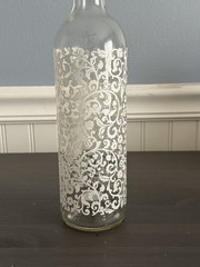 Vintage Printed Designs Artwork Wine Bottle