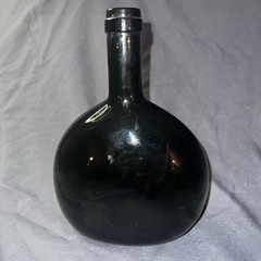 Vintage Empty Bocksbeutel Green Wine Bottle 750ml Display Bud Vase 8.5&Prime;