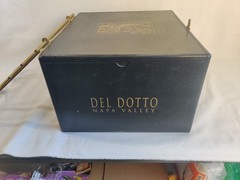 Del Dotto ‘The Beast’ luxury wine presentation box, black w/ gold grille/cage