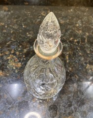 Vintage Diamond Cut Glass Decanter London Winery Limited EMPTY Clear Glass