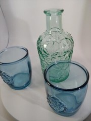 Canadian wine bottle and two glasses