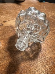 Vintage_Grape Cluster Shape_Clear_Glass Bottle_Made in France_C00L_cHECK iT_