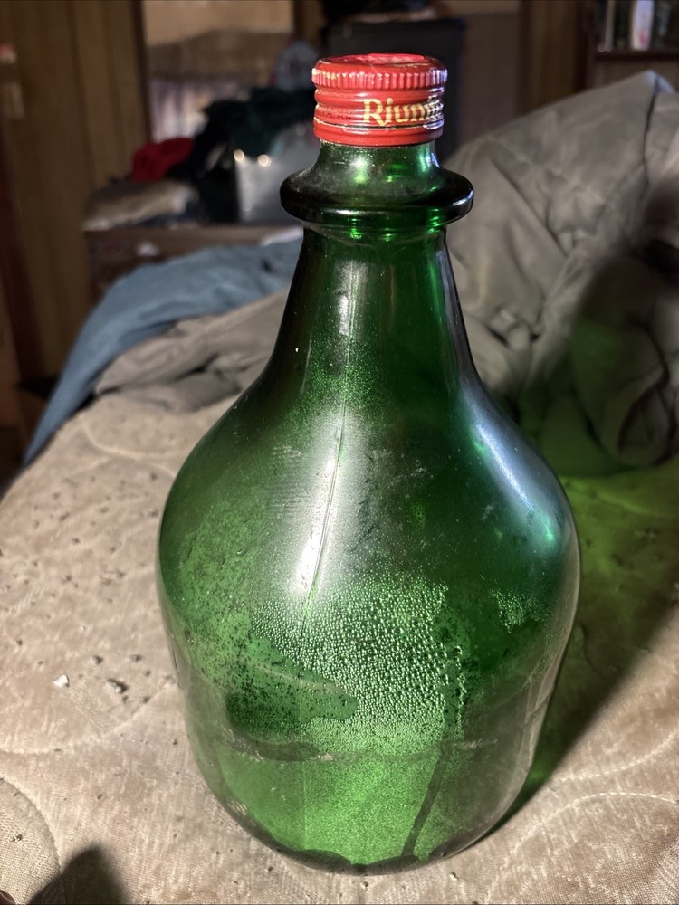 Vintage green Demijohn 3 litter bottle