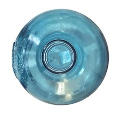 Vidrios San Miguel 17” Glass CABERNET Bottle Wine Jug Vase Aqua BLUE Recycled