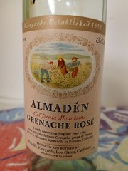 Vtg Almaden Grenache Rose Empty Wine Bottle w/ Cork-Almaden Vineyards-Branded