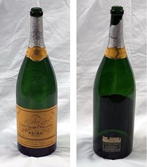 Empty Veuve Clicquot Ponsardin Brut Champagne Glass Bottle 3 Liter 19&Prime; France