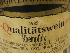 Vintage ©️1985 BLACK TOWER German White Wine Empty Bottle 750mL Crock Style- EC!