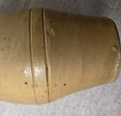 Antique Souza Hand Made Clay Wine Bottle