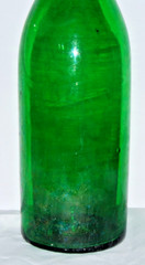 Vintage 14.5&Prime; Emerald Green Glass Bottle Large Magnum Wine Cider Blob Top Decor