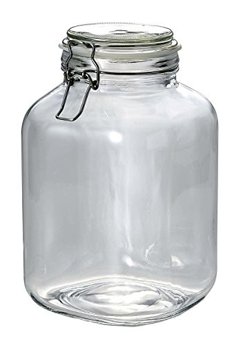 Plum wine bottle, fruit wine bottle, 3L, glass, rectangular, Italiana, PEARL MET