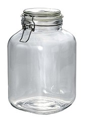Plum wine bottle, fruit wine bottle, 3L, glass, rectangular, Italiana, PEARL MET