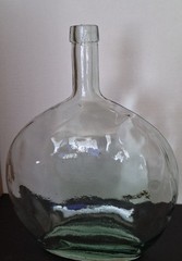 Glass Bottle Jug Aqua Light Green Wine – Holds 85 OZ 11.5&Prime; x 8.5&Prime; Heavy Glass