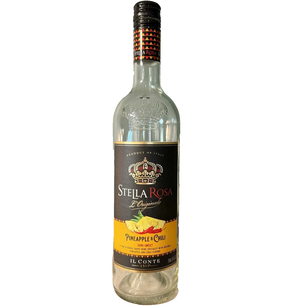 Stella Rosa Wine Pineapple Chili Empty Liquor Alcohol Bottle Crafts Art