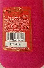 Festive Holiday Sparkling Wine Empty Bottle: Fuzzy Textured Hot Pink Color