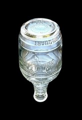 Antique 1933 Owens-Illinois Glass Co Liquor Wine Decanter Embossed Grapes Leaf