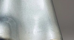 Rheinhessen Riesling Germany Metallic SILVER Happy Cat Empty 500ml Wine Bottle