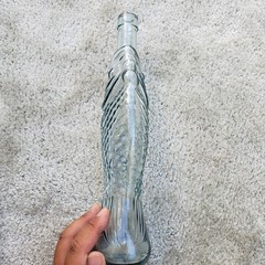 Vintage CEVIN Glass Fish Bottle 75CL3 Chianti Wine Bottle Decanter 13.5&Prime; Tall