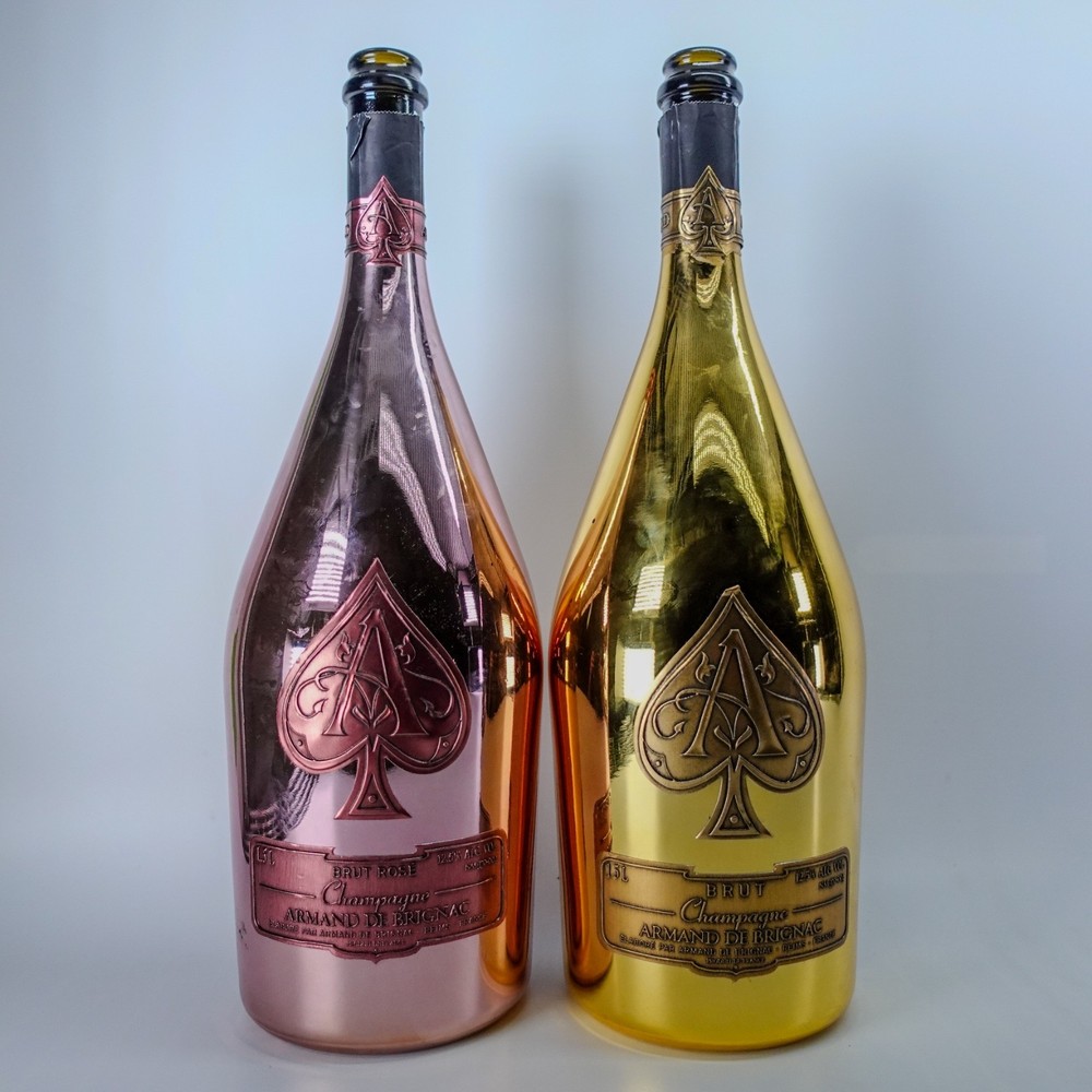 Rare Set Ace Of Spades Magnums 1.5L 1 Brut 1 Rosé Empty Bottles