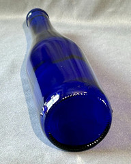 Cobalt Blue Glass Wine Bottle Small 10.75&Prime; Tall, Home Brew, New & Ready to Use!