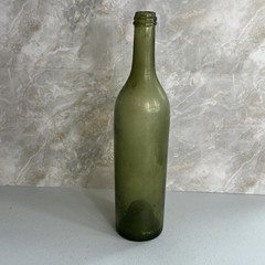 Antique Mid Century Green Wine Bottle with Inset Bottom 14&Prime;
