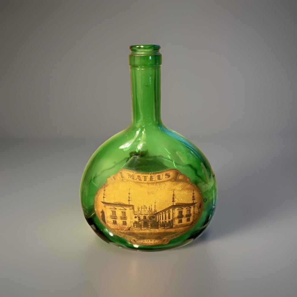 Mateus Green Glass Wine Bottle Product Of Portugal Pint And 9 Ounces No Cap