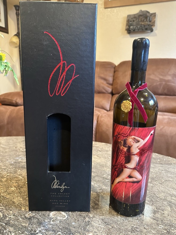 Marilyn Monroe The Velvet Collection Numbered Wine Bottle, 2002, Empty, Magnum