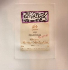 Chateau Mouton Rothschild Lithograph 1988 Keith Heading France Bordeaux