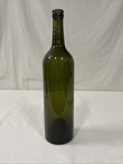 Antique 12.25” Green Unmarked Glass Wine Bottle – CHIPPED
