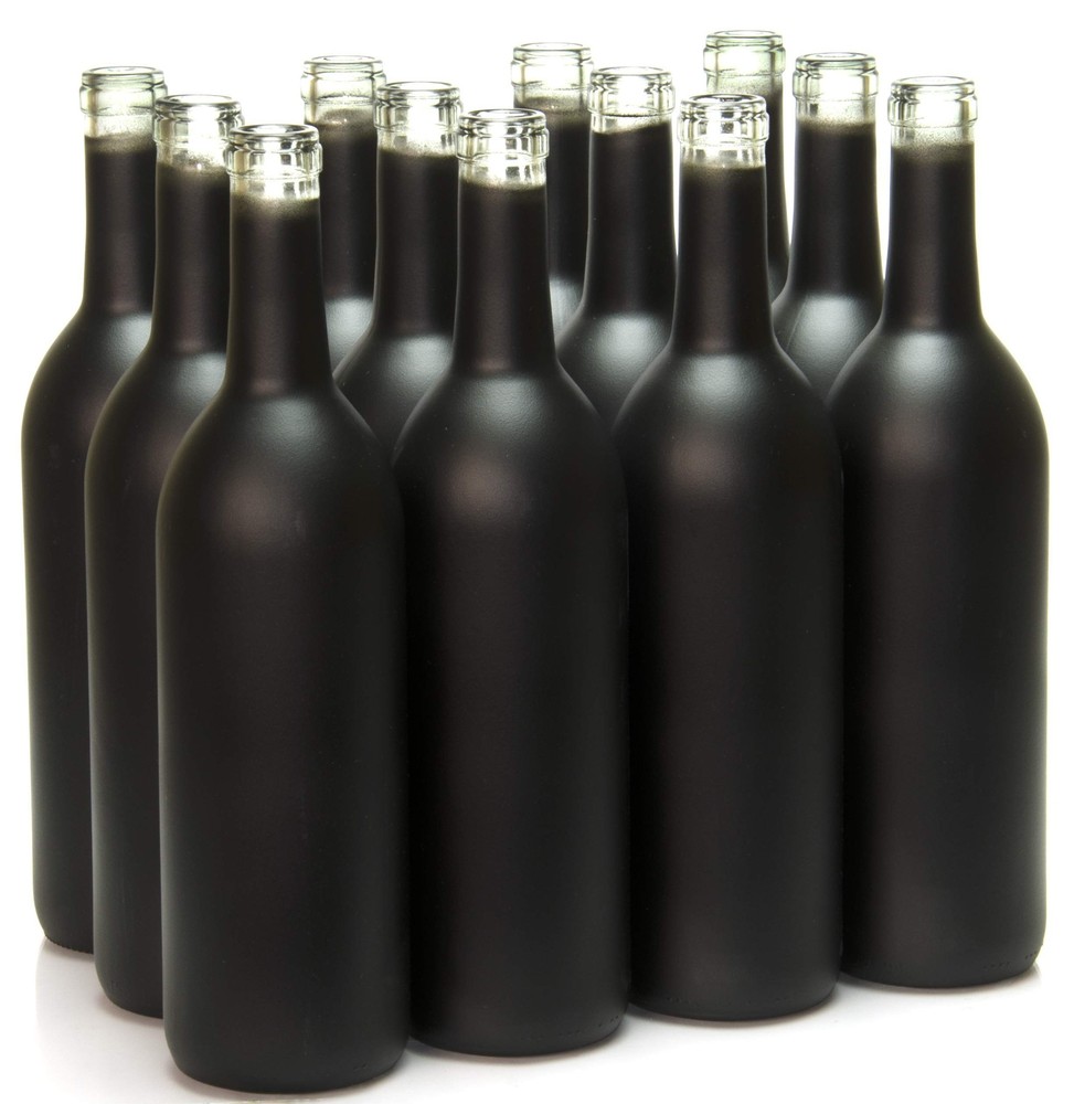 North Mountain Supply – W5BK 750ml Glass Bordeaux Wine Bottle Flat-Bottomed C…