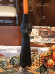 Empty Black Cat Wine Bottle Mosel Riesling 500ml Bottle 13&Prime; Halloween