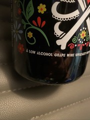 Stella Rosa Black Day Dead Empty Wine Bottle Sugar Skull Halloween Decor *Rare*
