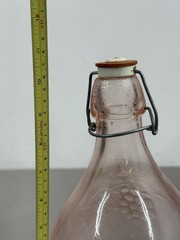 Vintage Jus De Fruits Pink Glass Bottle Casdis Milano