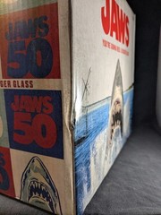 Jaws 50th Anniversary Amity Island Red White Blue Wine Bottle Set With Box