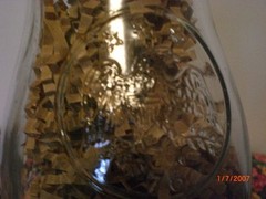 Anchor Hocking Glass Carafe American Eagle Wine Juice Iced Tea vintage bottle