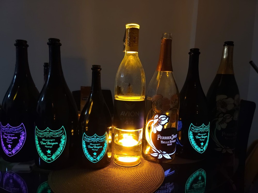 Dom Perignon Empty Display Bottle Luminous Bottle (1bottle 750 ML) JUS 1 BOTTLE