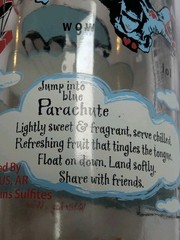 EMPTY Blue Parachute Table Wine Bottle Crafts Decor Airplane Plane 750 ml Bin 12