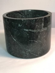 Heavy Green Marble Wine Bottle Chiller Cooler 3×4” Inch Stone Collectible